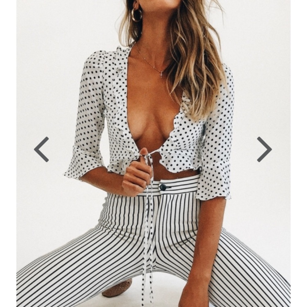 Ruffle Tie Top